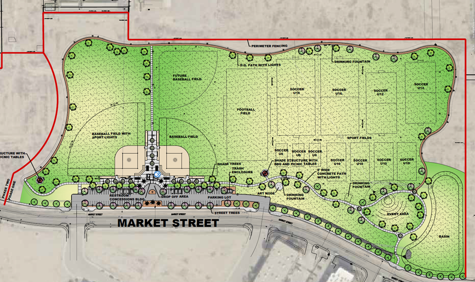 Map of new sports park